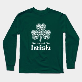 The Luck of The Irish White Print Long Sleeve T-Shirt